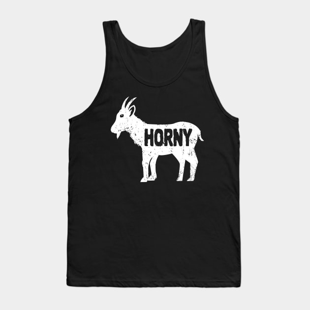 Horny Goat Funny adult humor mens Inappropriate Tank Top by Shanti-Ru Design